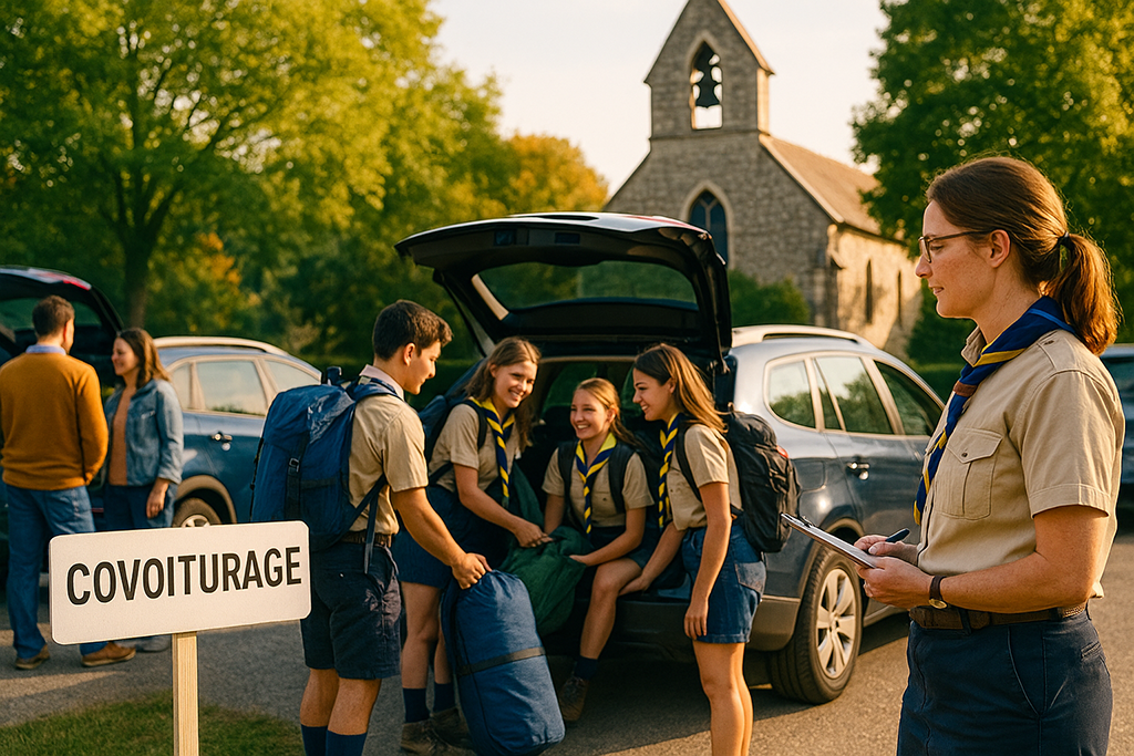 Organiser le covoiturage du week-end de rentrée scout (SUF) : guide + modèles